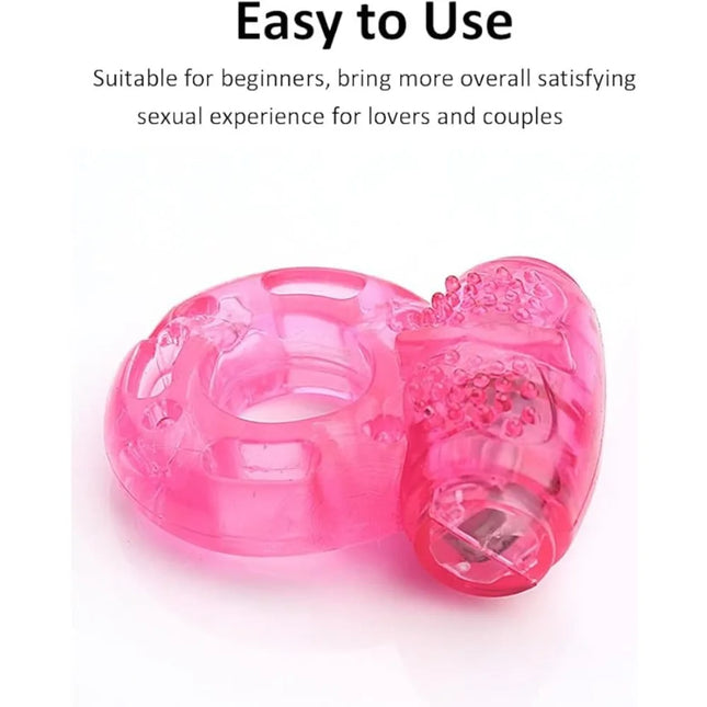 Vibrating Ring Vibrator Cock Ring Silicone Penis Ring Clit Stimulator Intimate Sex Toy Men Long Lasting Stronger Vibrators Ring
