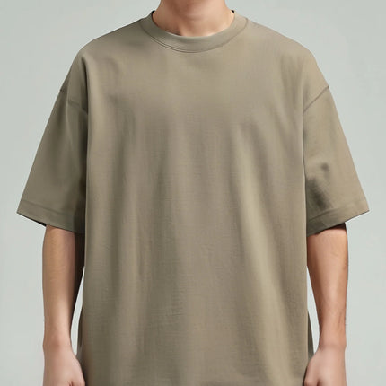 11.29oz 320Grams Heavy Cotton Weight Oversized Loose Men T-shirt Solid Color Drop Shoulder Short Sleeve High Quality