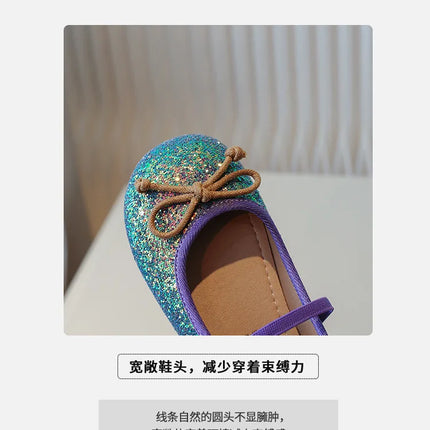 Glitter Little Mermaid Princess Shoes for Girls Stylish Evening Dress Shoes Girl Bling Birthday Wedding Party Shoes Kids