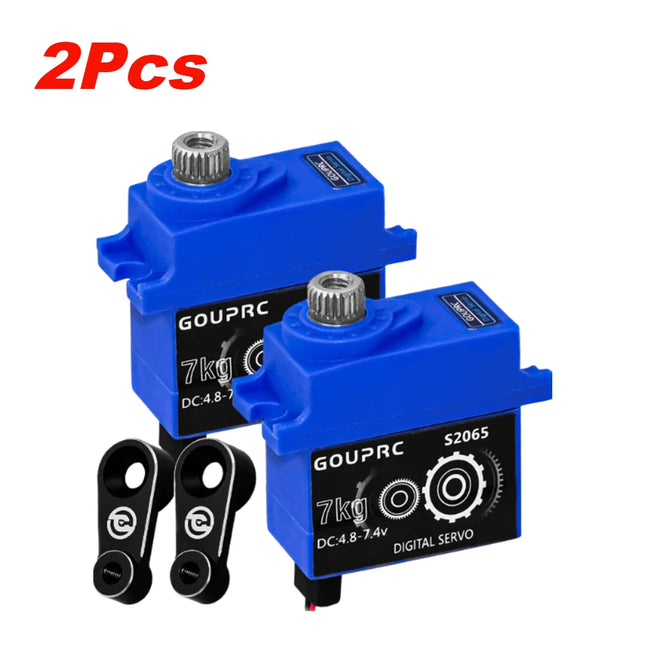 7KG Waterproof RC Digital Micro Servo with Horn Digital Servo for TRX4 TRX6 SCX10 III 1/10 RC Crawler Car Metal Gear Servo