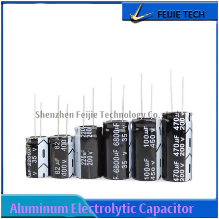 10V 16V 25V 35V 50V 63V 100V DIP Aluminum Electrolytic Capacitor 10UF 22UF 47UF 100UF 220UF 330UF 470UF 680UF 1000UF 2200UF4700