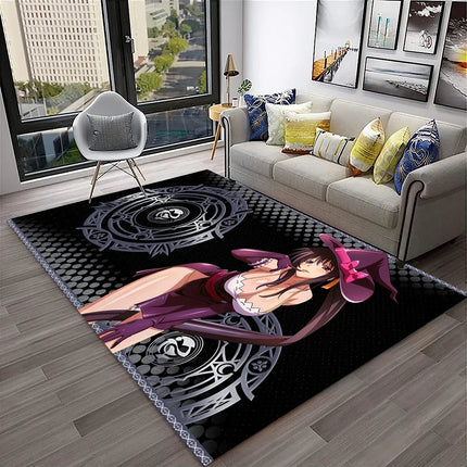 High School DxD Sexy Girl Cartoon 3D Carpet Rug for Home Living Room Bedroom Sofa Doormat Decor, Kids Area Rug Non-slip Floor Mat