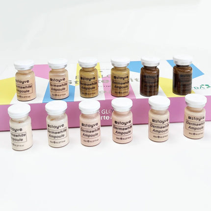 8ml Stayve BB Cream Hyaluronic Acid Facial Glow Serum Ampoule Essence Peptide Moisturizing Foundation Skin Rejuvenation Care