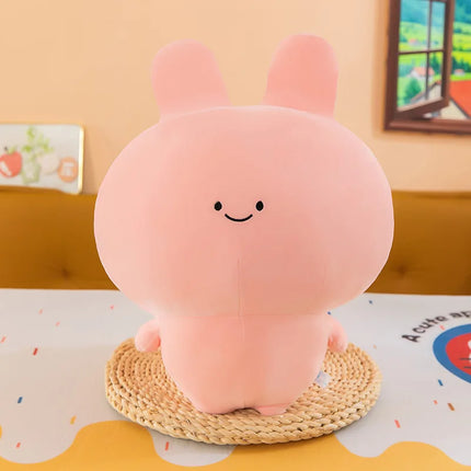 23cmAsamimi Doll Soothing Plush Doll Pink Rabbit Plush Toy Funny Expression Stuffed Animal Sleep Pillow Doll Birthday Xmas Gift