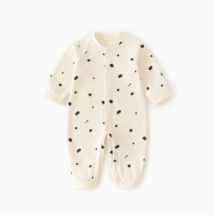 0-2Y Pure Cotton Long Sleeve Newborn Baby Rompers Skin-friendly One Piece Diaper Jumpsuit Underwear Infant Cartoon Homewear
