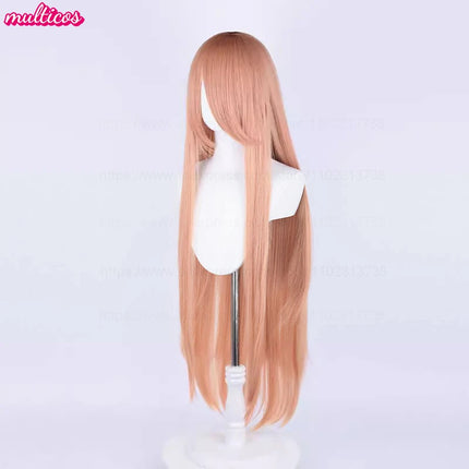 High Quality Anime 100Cm Long Staight Cosplay Wig Black White Red Pink Brown Gold Blue Blonde Purple Heat Resistant Hair Wigs