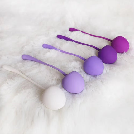 Silicone Cherry Ben Wa Weight Set of 5PCS Kegel Ball Vaginal Dumbbells Full Pussy Vagina Tighten Kegel Exercise Balls For Women