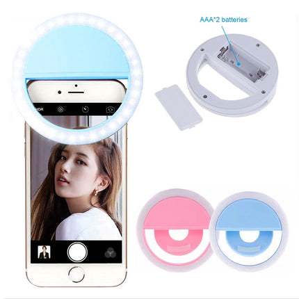 LED Flash Phone Lens Light Adjustable Selfie Ring Light For Cell Smartphones for Tiktok Video Live Fill Lamp Women Make up Light