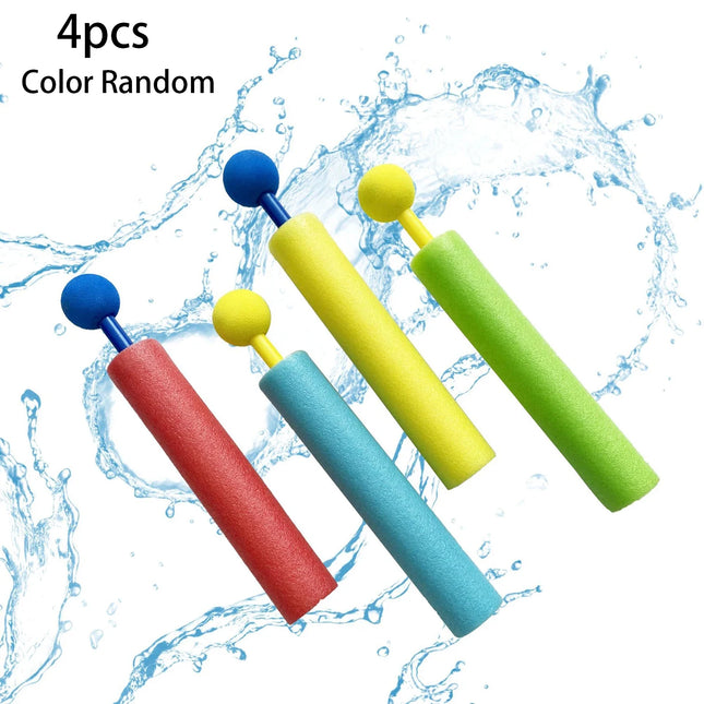 Summer beach water toy straight tube foam pull type high-pressure water gun outdoor water playing color random