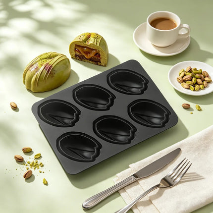 1/4/6-Cell Pistachios Design Food Grade Silicone Chocolate Mold Mousse Cake Mould Kitchen Dessert Baking Tools DIY Soap Mold
