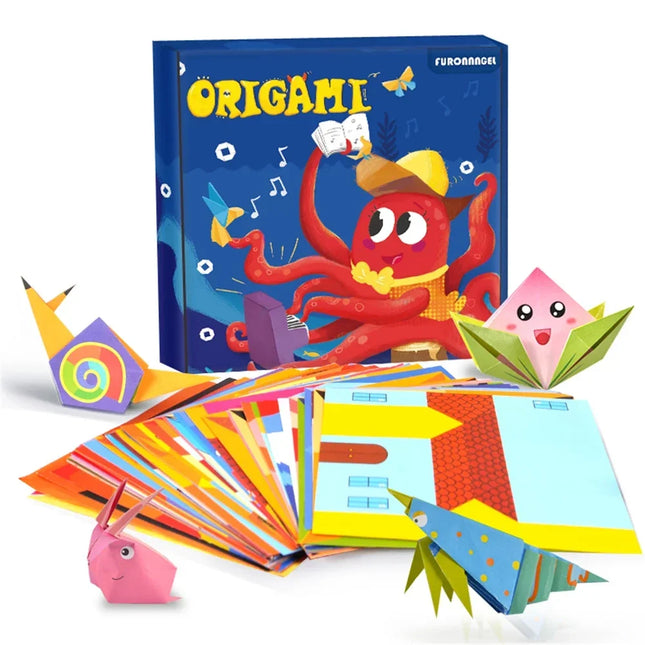 108 Pages Montessori Toys Cartoon Animal Origami Paper Kids DIY Craft Toy Handcraft Parper Art Educational Toy for Children Gift