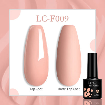 LILYCUTE 7ML Glitter Gel Nail Polish Sparkling Semi Permanent UV Gel Colorful Shinning Gel Varnish Nail Art Soak Off UV LED Gel
