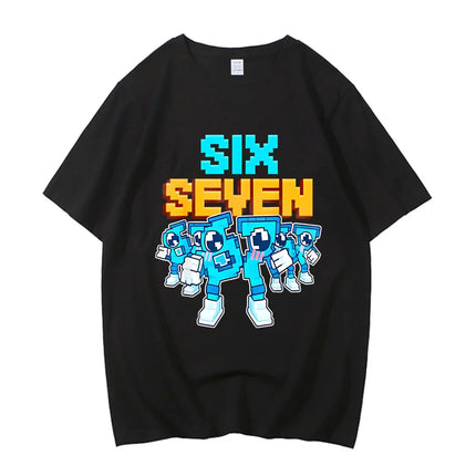 High Quality Cotton 67 Six Seven Funny Italian Brainrot Boys Fashion Gaming Meme T-Shirt Gamer Gen Alpha Slang Saying Tee Tops