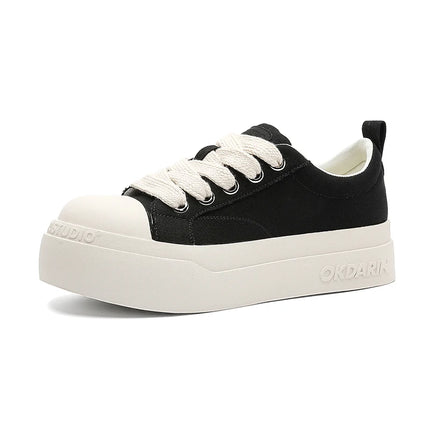 Soft Sole Lace-up Canvas Shoes Outdoor Man Sneakers Hot Sale Mens Casual Shoes Leisure Walk Vulcanize Shoes Skateboard Footwear