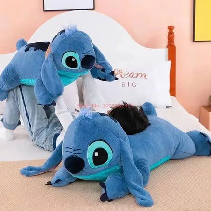 Giant Disney Stitch Plush Stuffed Doll Blue Kawaii Cartoon Animal Sofa Sleeping Soft Pillow Toys Kids 45cm-100cm Birthday Gift