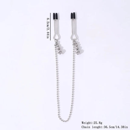 Gourd Pendant Nipple Clips Beaded Chain Clitoral Clamps Stainless Steel Material SM Fetish Sexy Accessories Fetishism Sex Toys