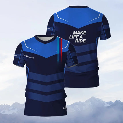 Motorrad For BMW T-Shirt ADVENTURE Racing Team Motorsport Motorcycle Shirt Sports Travel Men's Quick Dry Breathable Jerseys