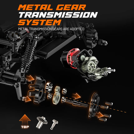 UDIRC UCX1804PRO 1:18 Scale RC Rock Crawler Four-Wheel Steering FOC Outrunner Brushless Motor All Terrains Off-Road Truck Adult