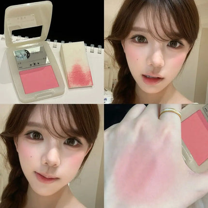 Matte Blusher Palette Soft Silky Cheek Natural Facial Rouge Plate Mashed Potato Lasting Nude Low Saturation Powder Blusher Disk