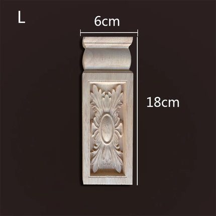 Applique for Furniture In Wood Figurines Moulding Decal Carved Wedding Decoration Maison Accessories Stair Decoration Wood Onlay