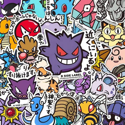 HOT Sale 56PCS Cute Anime Pokemon Stickers Cartoon Pikachu Sealing Decoration DIY Laptop Decals Graffiti Sticker Reward
