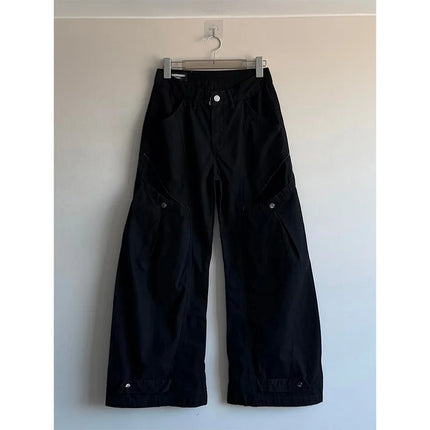 Cleanfit Design Sensation Casual Workwear Trousers Wide Leg Knife  in Beige Casual Straight Cut Leisure Youth Pants