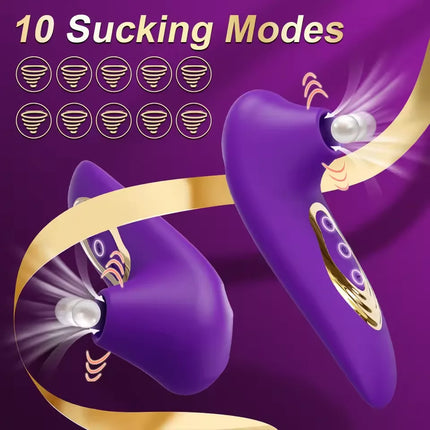 Oral Tongue Sucking Vibrator for Women Vacuum Suction Clitoris Massager Powerful Blowjob Sucker Nipple Stimulator Adult Sex Toys