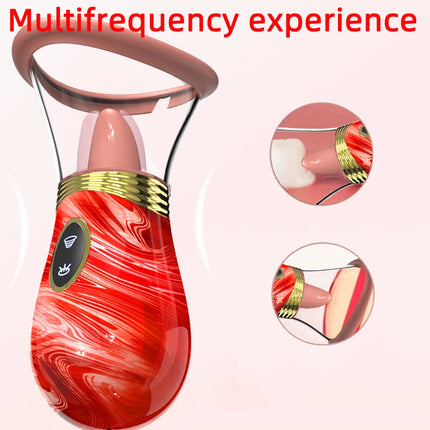 Sucking Vibrator Sex Toy for Women Clit Sucker Tongue Licking Removable Cup G Spot Nipple Vagina Clitoral Oral Vacuum Stimulator
