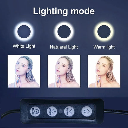 LED Photography Light Selfie Lights Conference Lighting Photo Studio Lamp With Scissor Arm Stand For Zoom YouTube Live Streaming