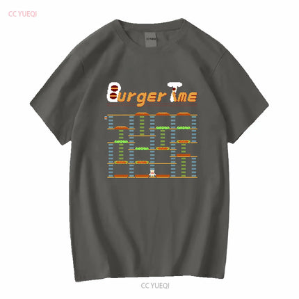 Burger Time stage 1 Logo NES Famicom game 8 bit screen T Shirt Arcade classic vintage retro design all sizes vintage Washed