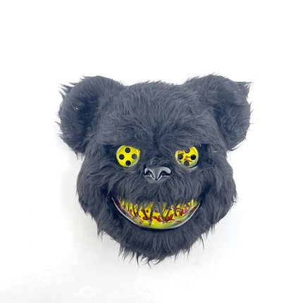 Halloween Light Up Horror Mask Glowing Bloody Bear Killer Mask Flashing Neon Scary Bear Mask for cosplay mask purim props