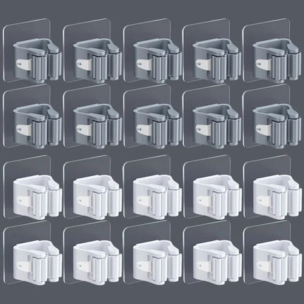 Multi-Purpose Hooks Adhesive Wall Hanging Mop Rack Broom Hanger Hook Kitchen Bathroom Organization Home Organizer Accessories