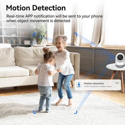 4MP Tuya WiFi Camera, 2.4/5G Dual Band Indoor Wireless IP Cam with AI Detect & Auto Tracking, Smart Home Security Baby Monitor