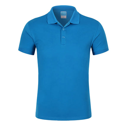 POLO shirt Men's Solid Color Short Sleeved top Team Clothing Customization Red Orange and Other Colors Customization