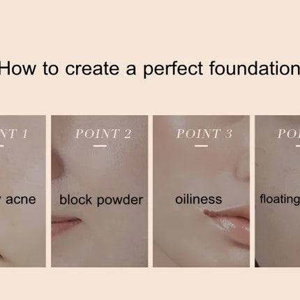 UODO Hydrating Oil-Control Foundation Liquid Long-Lasting Matte Finish Lightweight Formula For Oily&Combination Skin Base Makeup