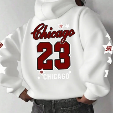 European and American new men's autumn training letter print soft and comfortable hooded sweatshirt outdoor sports top