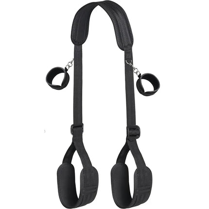 SM Adult Couple Game Sex Bondage BDSM Kit Bed Restraints Set Handcuffs Neck Thigh Ankle Adjustable Sex Toy For Women No Vibrator