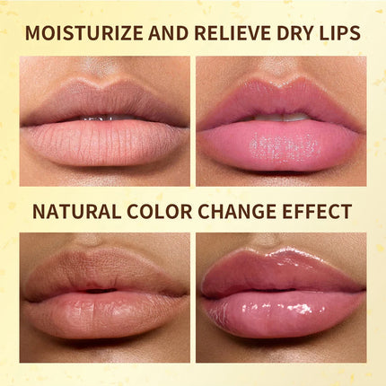 Color Changing Lipstick 2 in 1 Lip Blush Balm 24K Gold Long Lasting Moisturizing Nourishing Lips Plumper Deep Hydration Care