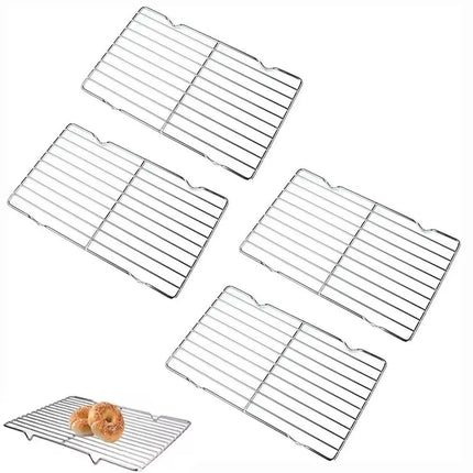 Stainless Steel Non-stick Cooling Rack BBQ Tray Baking Tray Grill Plate Barbecue Cooking Mesh Shelf