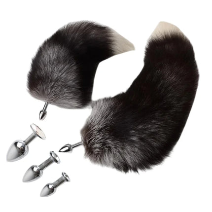 Exotic Anal Sex Toys with 30cm-100cm Separable Fox Tail Metal Butt Plug for Women BDSM Anue Bondage Flirting Sexy Shop