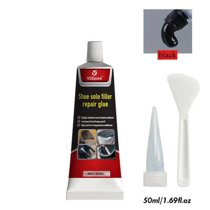 Shoe Repair Glue Kit White/Black Sole Waterproof Quick Drying Filling Repair Adhesive Wear-resistant Sealant Crack Repair Agent