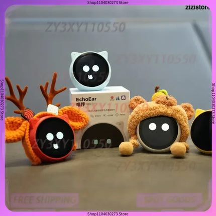 Echoear Meow Companion Desktop Intelligent Ai Chat Robot Voice Dialogue Bean Bag Toy Interactive Holiday Gift For Kids Adults