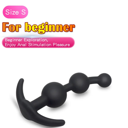 Silicone Anal Beads Pull Dilator Butt Plug Vaginal G Spot Dildo Masturbator Prostate  Massage Anus Stimulation Trainer Sex Toys