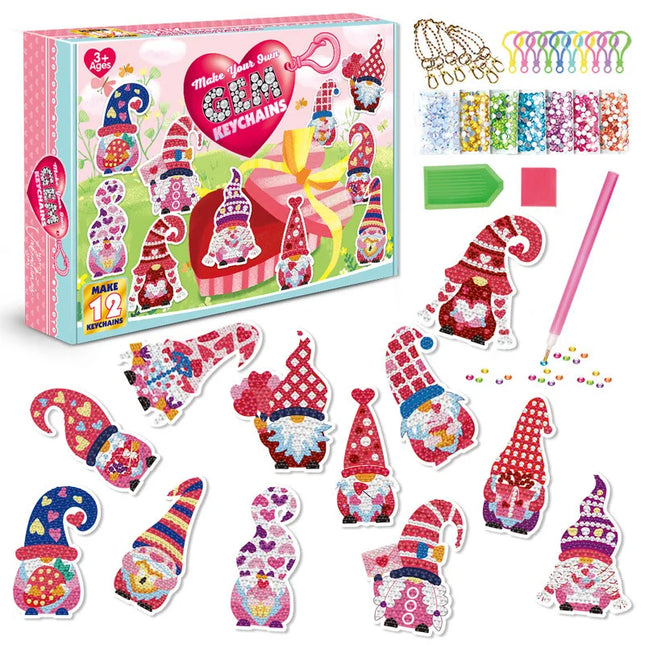 Children's Cartoon Princess Magic Gem - Pirate Diamond Painting - Little Monster Children's Set - Handmade DIY Keychain Sticker