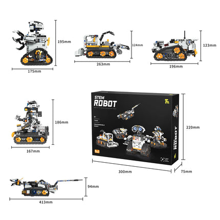 1-to-5 Electric Building Blocks, Compatible with Wali Blocks, Electric Programming Robot STEM Toy, Christmas Gift