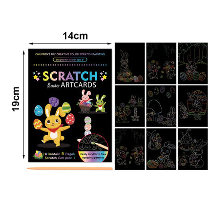 Rainbow Magic Scratch Off Paper Set for Kids Arts Scraping Painting Toy Children DIY Graffiti Book Montessori Educational Toys