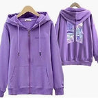 L / Medium purple cotton