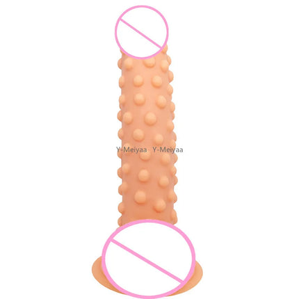 1PC Soft Dildo Sexy Prickly Dildo Sex Toy Fake Penis With Bump Thorn Suction Cup Anal Sex Women Couples Masturbators
