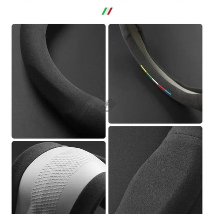 For Volkswagen Passat Golf 5 GTI Beetle Tiguan Touareg Polo T-ROC T-Cross Magotan Jetta Car Suede Anti-Slip Steering Wheel Cover