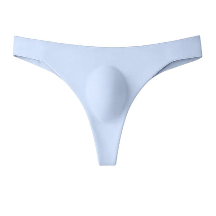 Men's Ultra-Thin Ice Silk Nylon Thong Sexy Seamless G-String Intimate Date Night Underwear Breathable T-Back Plus Size S-6XL
